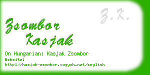 zsombor kasjak business card